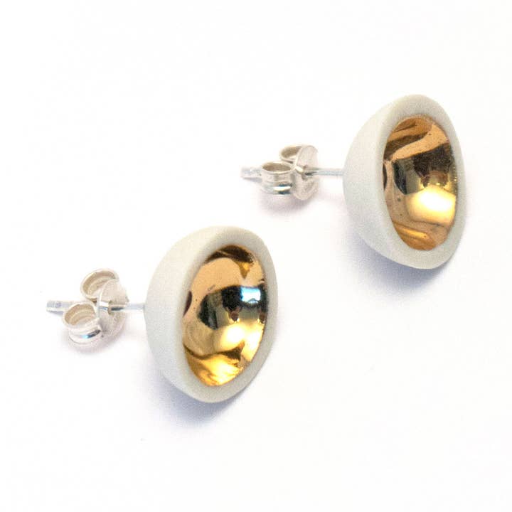 FRANCESCA VERARDO CERAMICS - Wholesale Dangle Earrings - HEMISPHERE porcelain earrings1