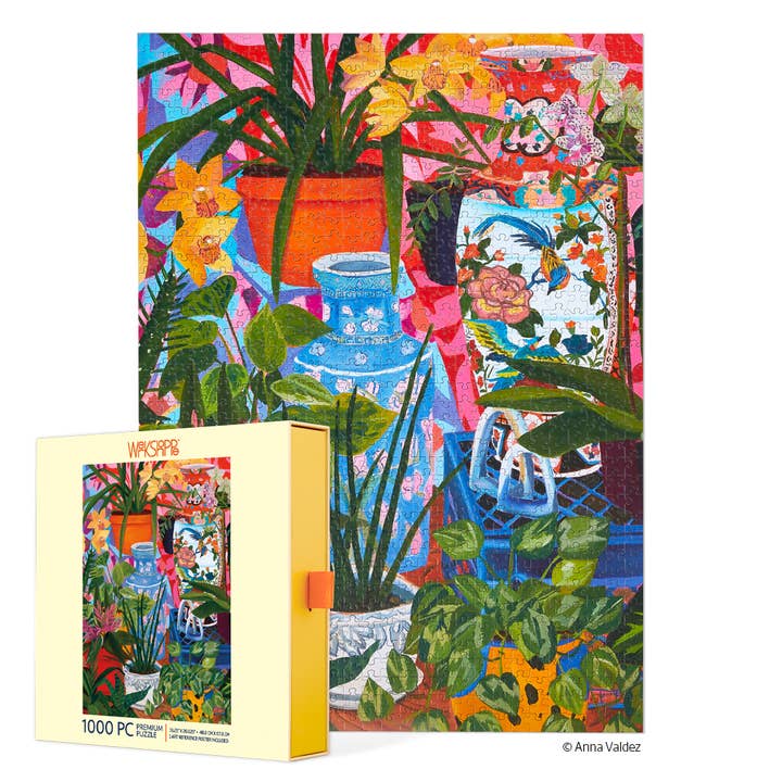 WerkShoppe - Wholesale Puzzle - Adult - Tropical Vases Floral Still Life 1000 Piece Jigsaw Puzzle
