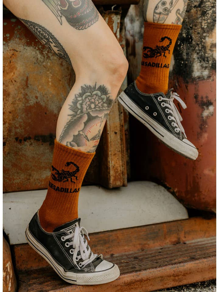 Pyknic - Wholesale Socks - Unisex - Quesadillas Socks, Western Comfy Crew Socks