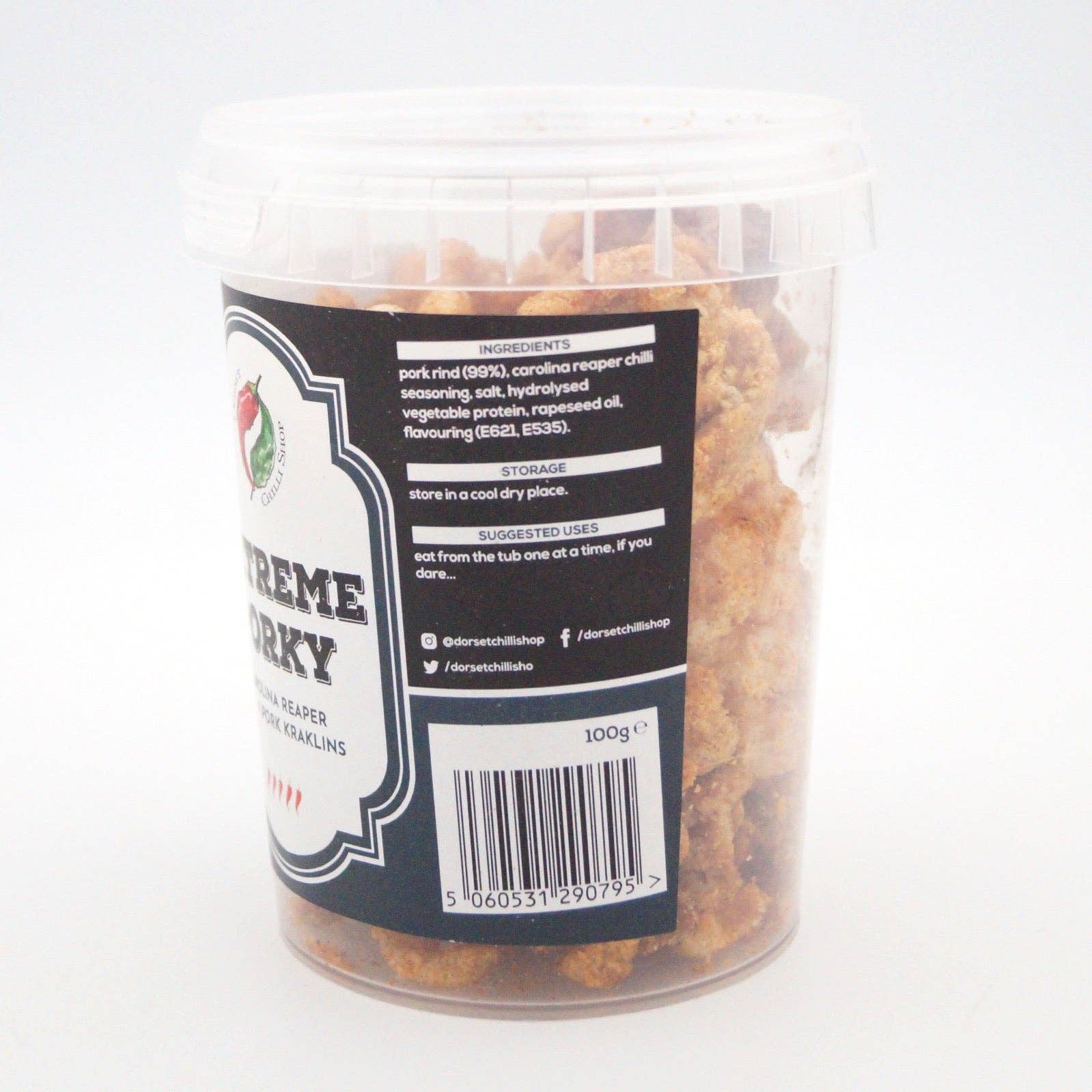 Dorset Chilli Shop – wholesale Puffed snack – Dorset Chilli - Extreme Porky - Carolina Reaper Pork Kraklins2
