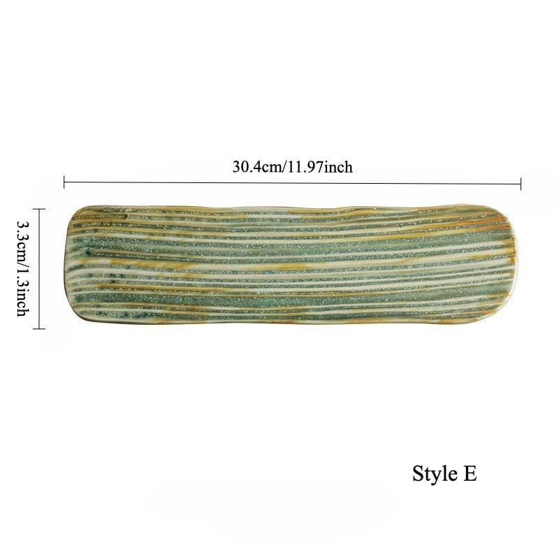 Gohobi （We cover U.S. import duties） – wholesale Dinner plate – Gohobi Hand-Painted Rectangular Sushi Plate4