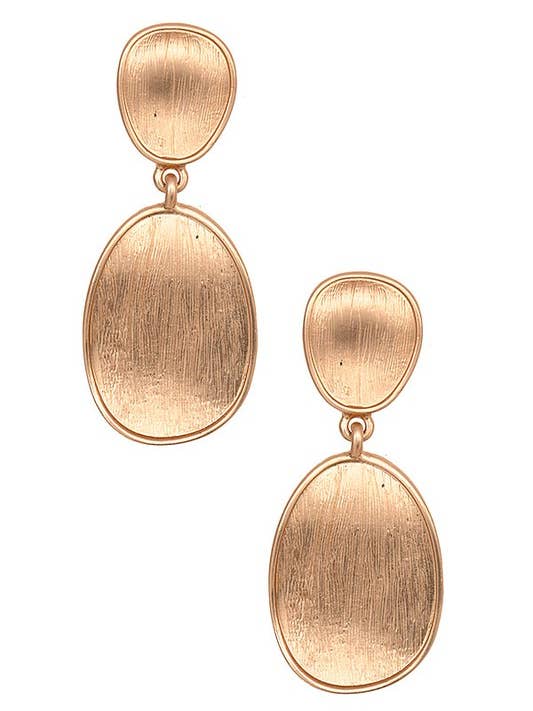 Scratch Double Oval Link Earring for wholesale by Andrea Bijoux
