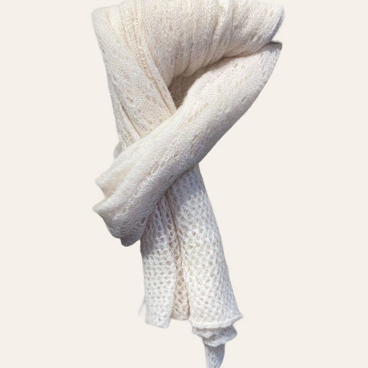 NAÏS PARIS - Wholesale Scarf - Women's - OPENWORK MOHAIR WOOL SHAWL