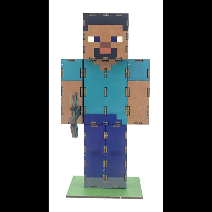 Insight Editions - #1 Pop Culture Publisher - Wholesale DIY Craft Kit - IncrediBuilds: Minecraft: Steve 3D Wood Model Kit1