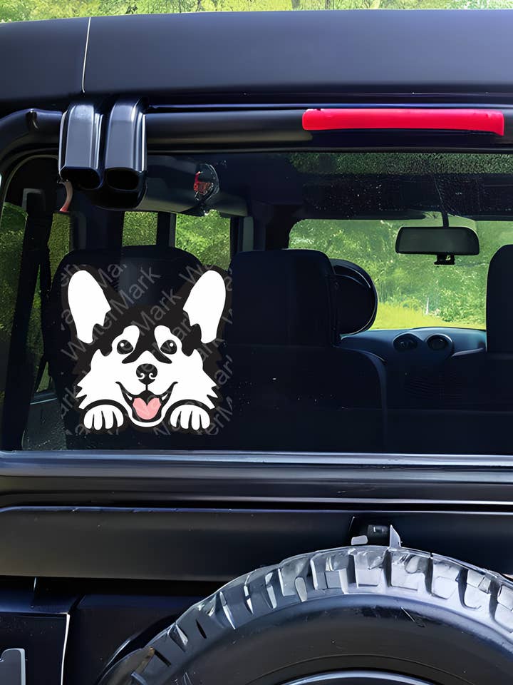 Pegatina de vinilo de perro Corgi para venta al por mayor de RLWetland