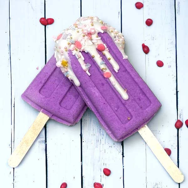 Bombe de bain Popsicle - Violet pour la vente par Calla Lily Cosmetics