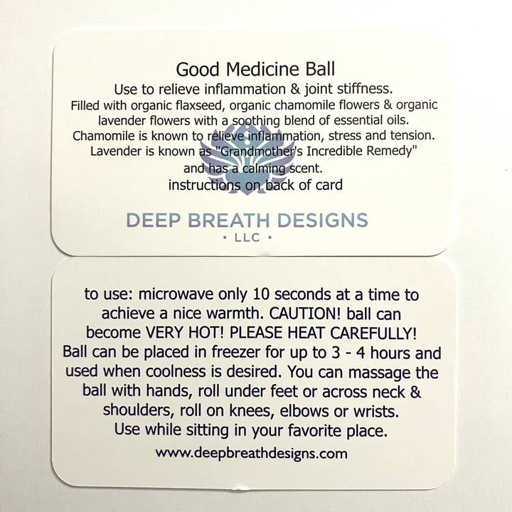 Deep Breath Designs, LLC - Wholesale Stress Relief Ball/Dough - MASSAGE BALL stress relief, Good Medicine Ball, hot/cold4