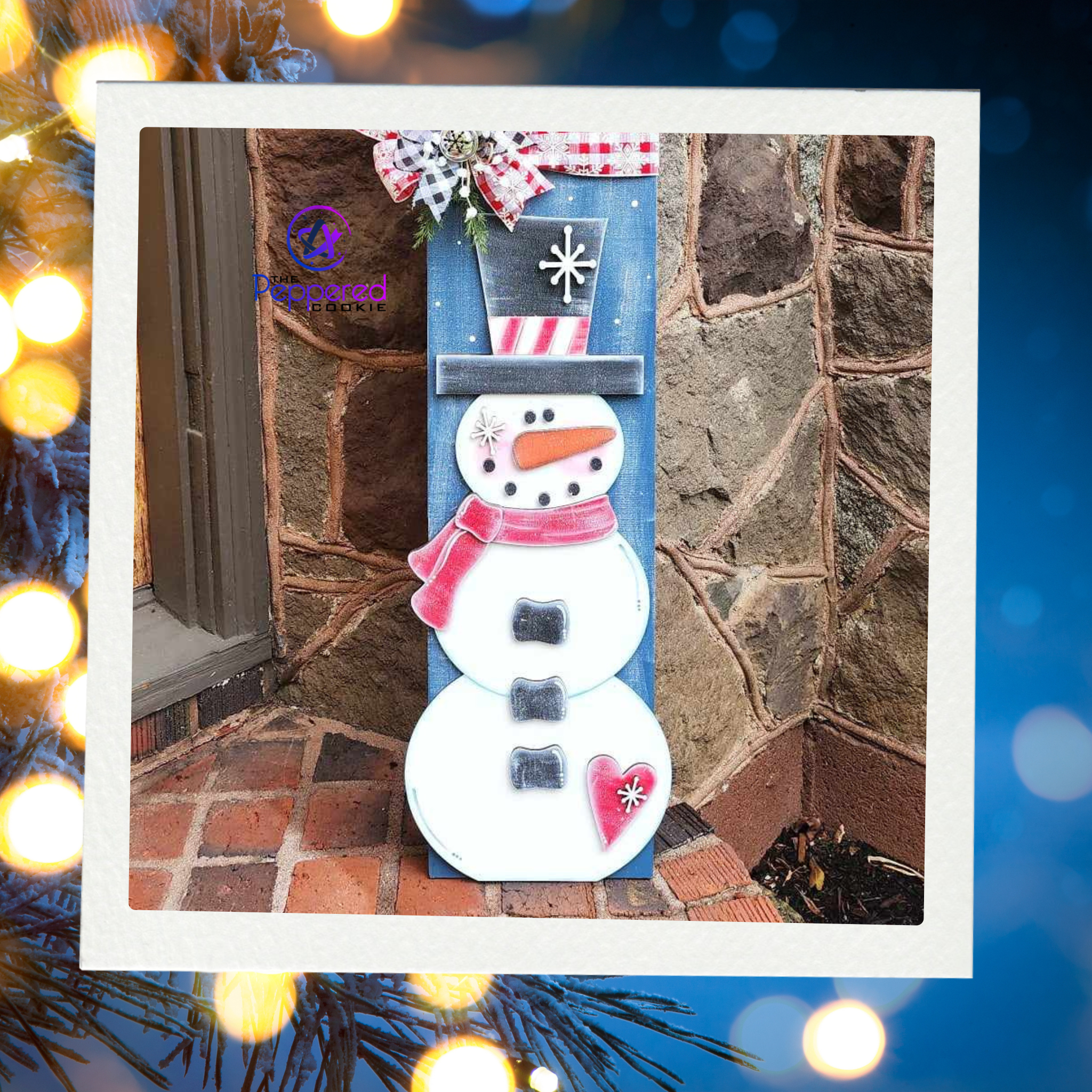 The Peppered Cookie - Wholesale DIY Craft Kit - Porch Leaner - Snowman Baby It's Cold Outside UNFINISHED3