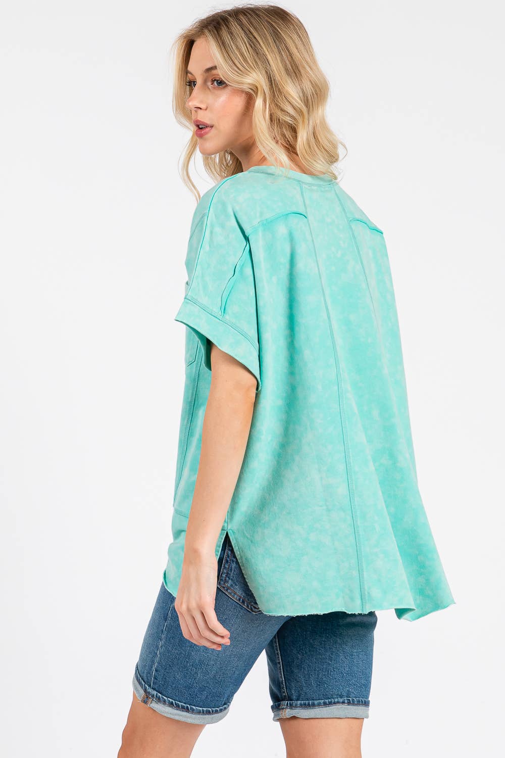 Sage + Fig – Engroshandel T-shirt – til kvinder – VINTAGE MINERAL VASKET KORTÆRMET TEE (ST7809)10