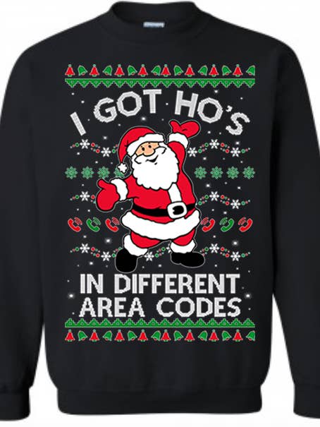 Sudadera Fea de Navidad "Tengo Ho's en Códigos de Área" para venta al por mayor de CJS Products LLC