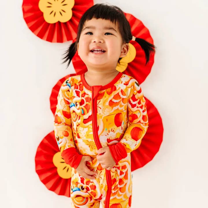 Dreambly Me - Wholesale Sleepsuit - Baby - Lion Dancers Convertible Baby Pajama7