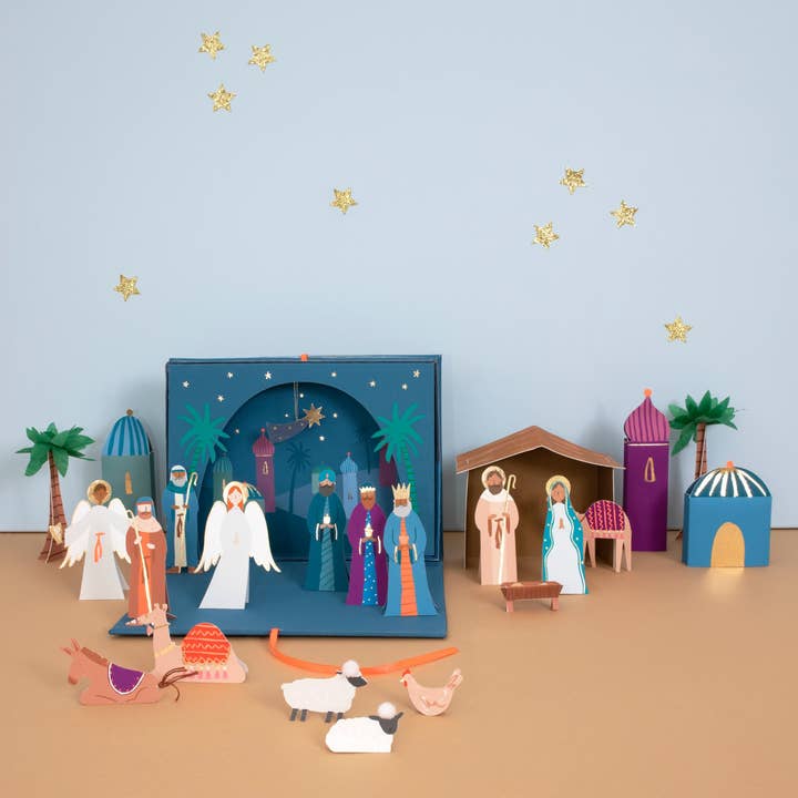 Nativity Paper Craft Advent Calendar for wholesale by Meri Meri