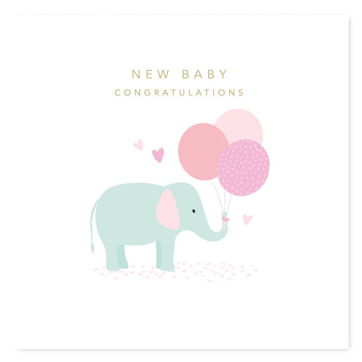 New Baby Cute Elephant Card for wholesale by Klara Hawkins