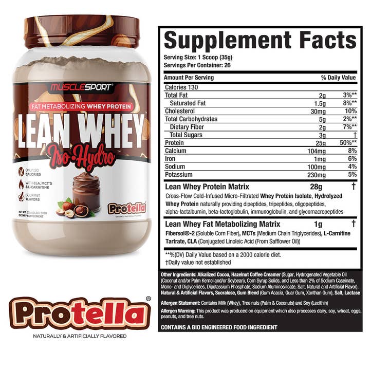 MuscleSport - Wholesale Protein/Superfood Powder - Lean Wheyâ„¢ 2lb Premium Whey Protein Isolate