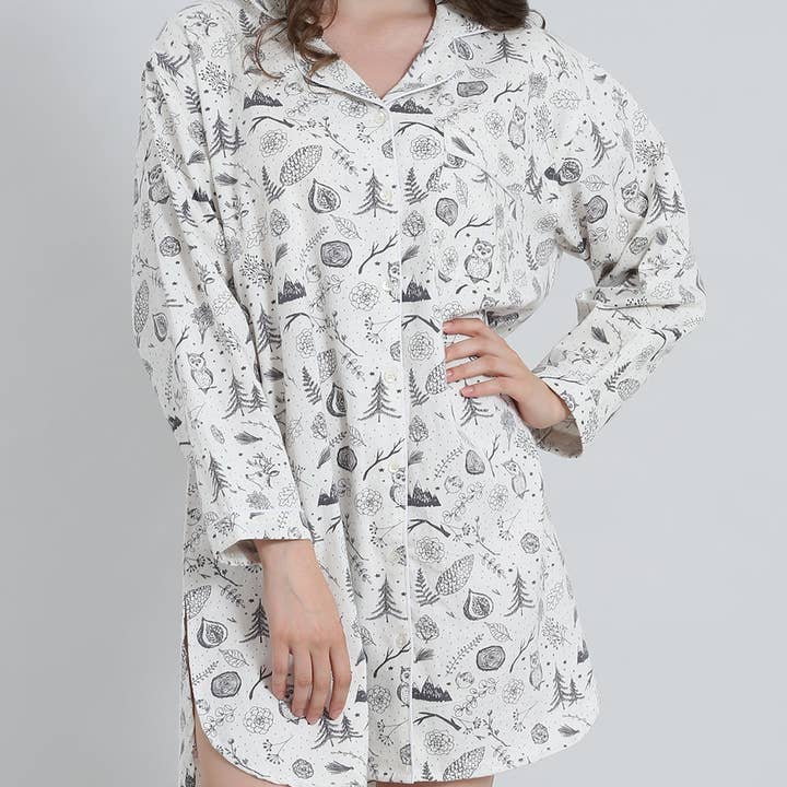 Multi Winter Forest Nightshirt for wholesale on Faire