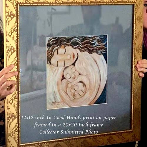 Katie m. Berggren art & design, LLC - Wholesale Art Print - In Good Hands - Twin Babies in Mama's Arms Art Print2