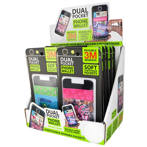 Phone Wallet Dual Pocket Spandex Assortment- 12/Display and other Purchase Wholesale cell phone wallet. Free Returns & Net 60 Terms on Faire trending on Faire.