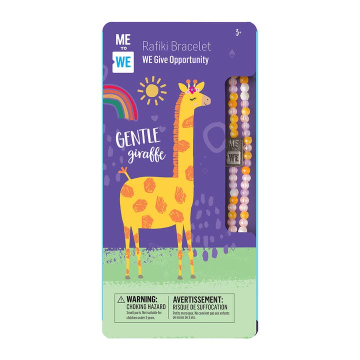 ME to WE - Wholesale Beaded Bracelet - Kids - Cute Critter Rafiki Bracelet - Gentle Giraffe