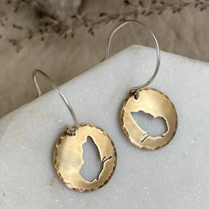 Boucles d'oreilles Renaissance Papillon pour la vente par C Beulah B Jewelry