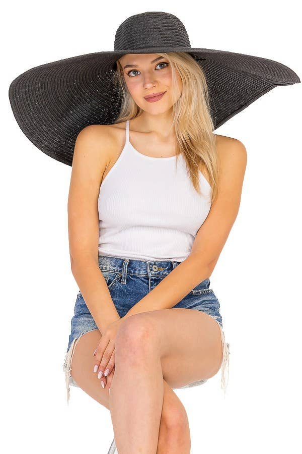 Cap Zone - Wholesale Straw Hat - Women's - Extra Wide Brim Toyo Straw Sun Hat12