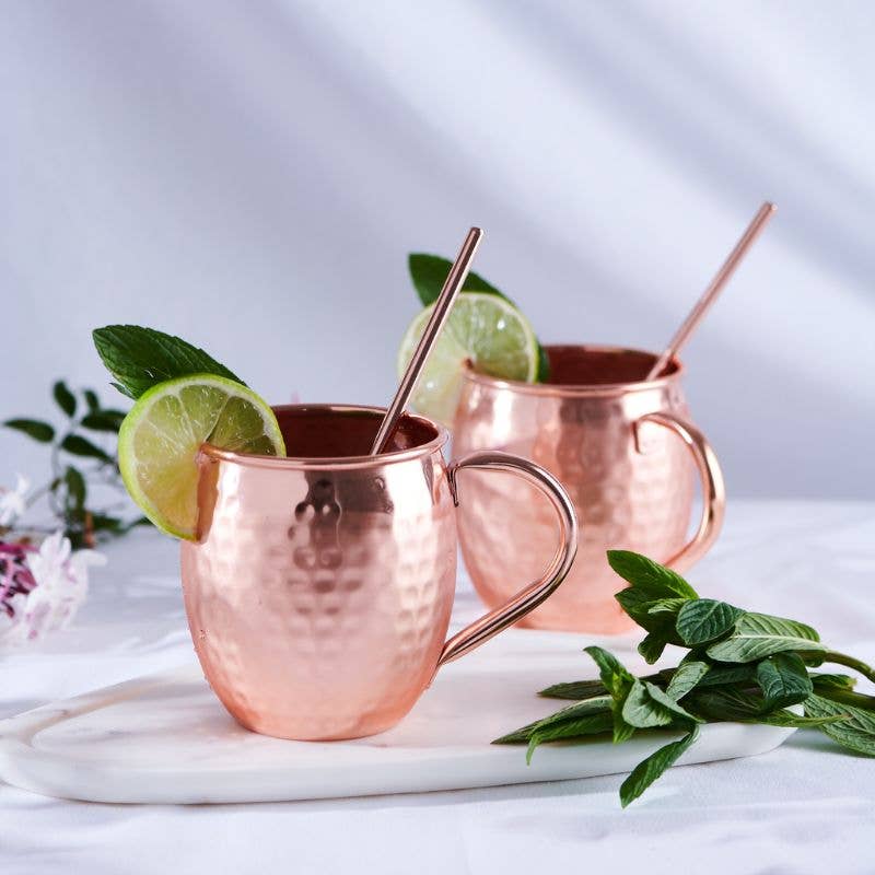 CLINQ - Wholesale Cocktail/Liquor Glass - Copper Moscow Mule Mugs (Set of 2)1