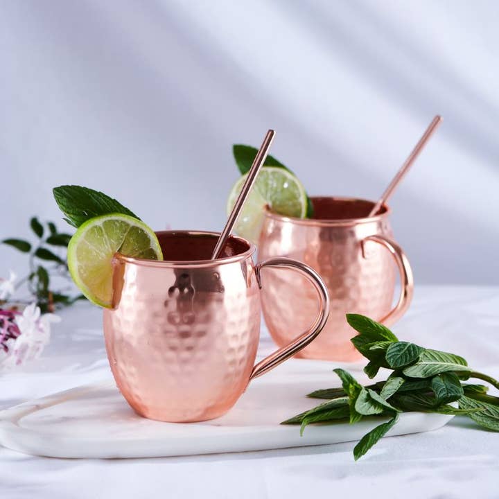 CLINQ - Wholesale Cocktail/Liquor Glass - Copper Moscow Mule Mugs (Set of 2)1