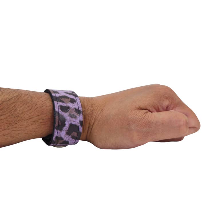 Funk Plus - Wholesale Bangle Bracelet - BC100CHEETAH GENUINE LEATHER LEOPARD CUFF SNAPPED BRACELET8