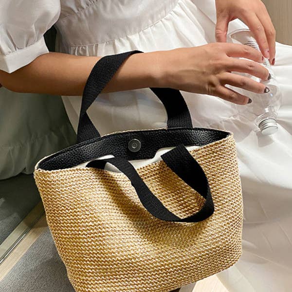 KK Bloom - Wholesale Beach Bag - Simple Casual Vacation Weave Bag