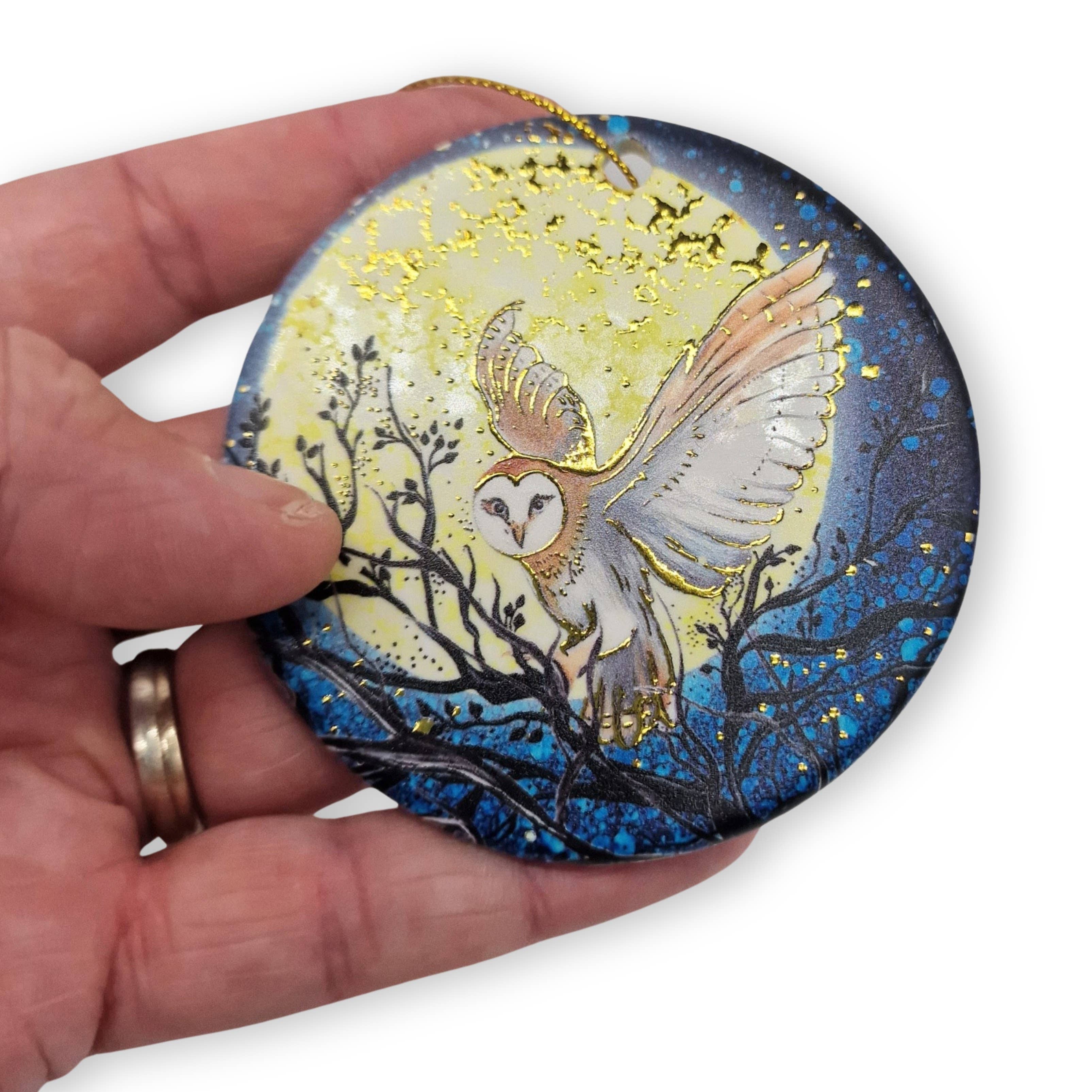 By Jo Crafts - Vente Objets de décoration - Décoration suspendue arbre hibou & cerf2