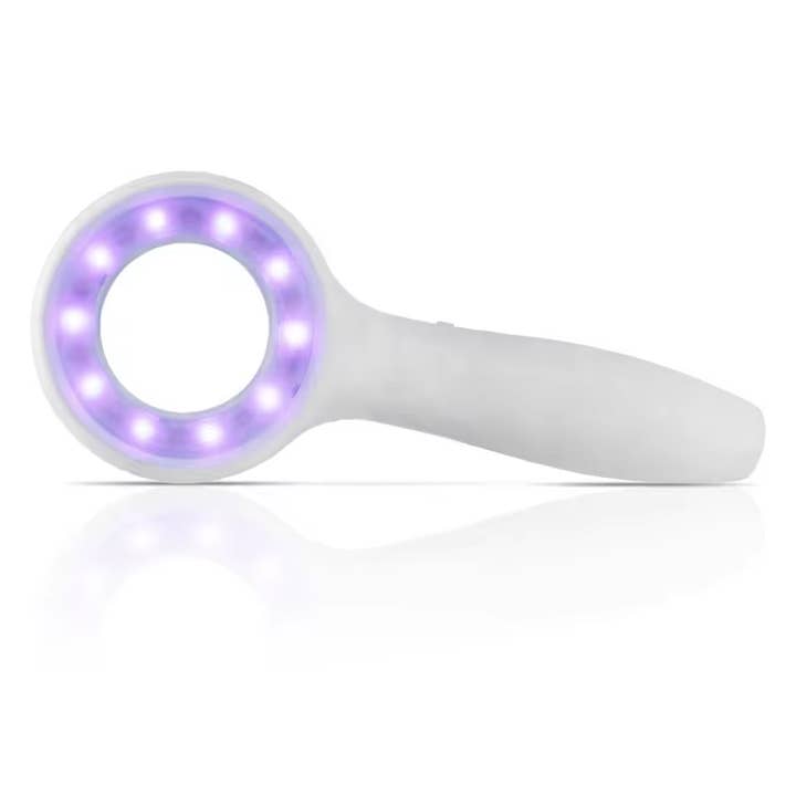 Wit IBOOLO DE-215 dermatoscoop met UV-LED, houtlamp, huidanalysator, handscanner, UV-licht voor groothandel op Faire