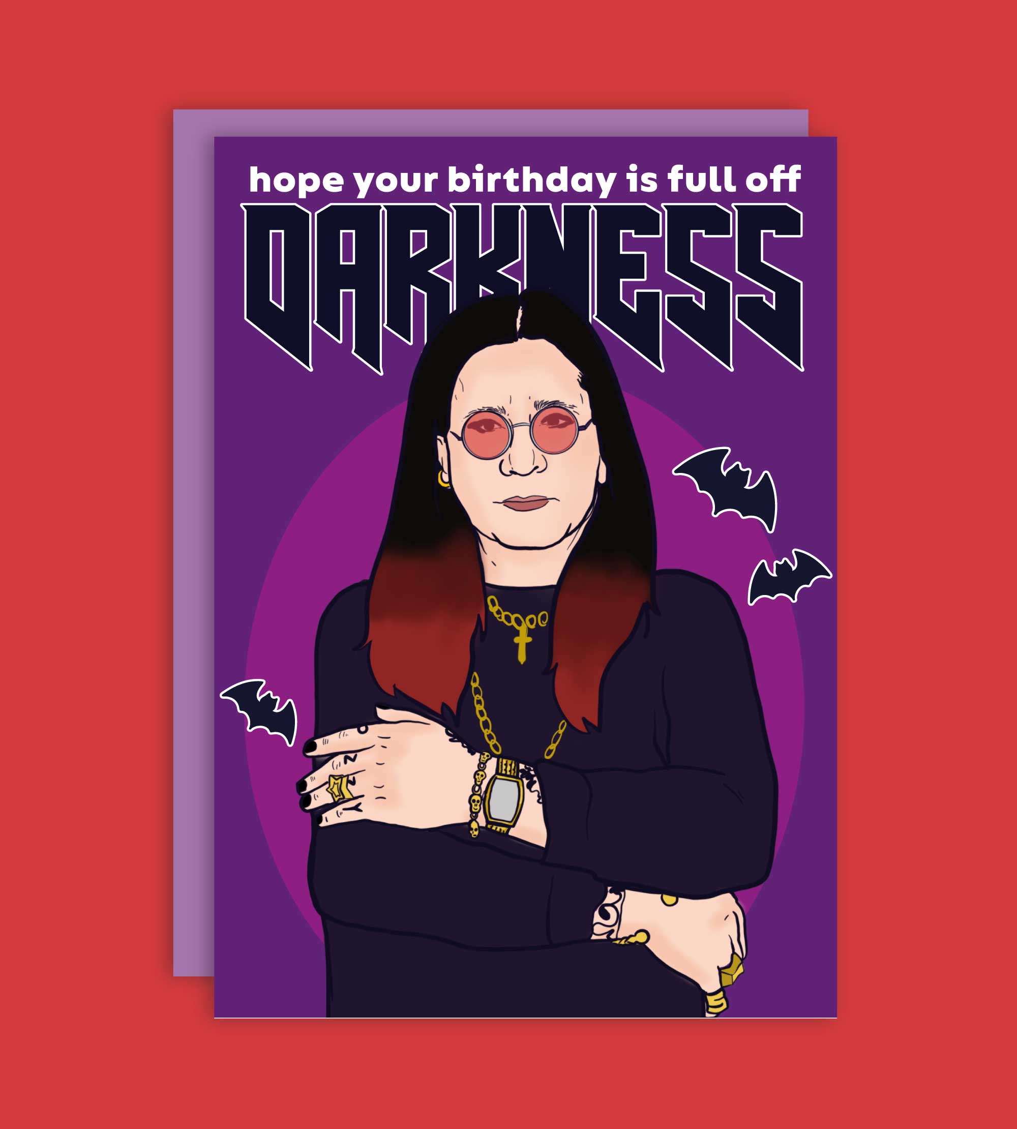 Studio Soph (We Pay Your Import Fees - We Ship DDP) - Wholesale Birthday Card - Birthday Full Of Darkness Halloween Ozzy Greeting Card 2