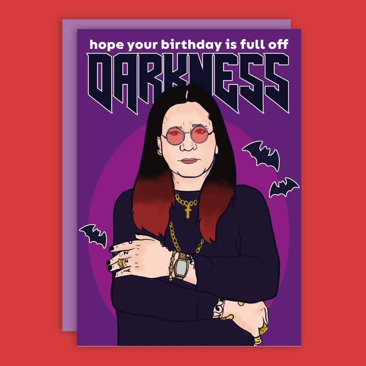 Studio Soph (We Pay Your Import Fees - We Ship DDP) - Wholesale Birthday Card - Birthday Full Of Darkness Halloween Ozzy Greeting Card 2