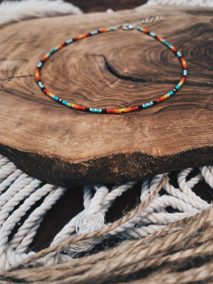Aztec Inspired western beaded necklace for wholesale by The western jewel