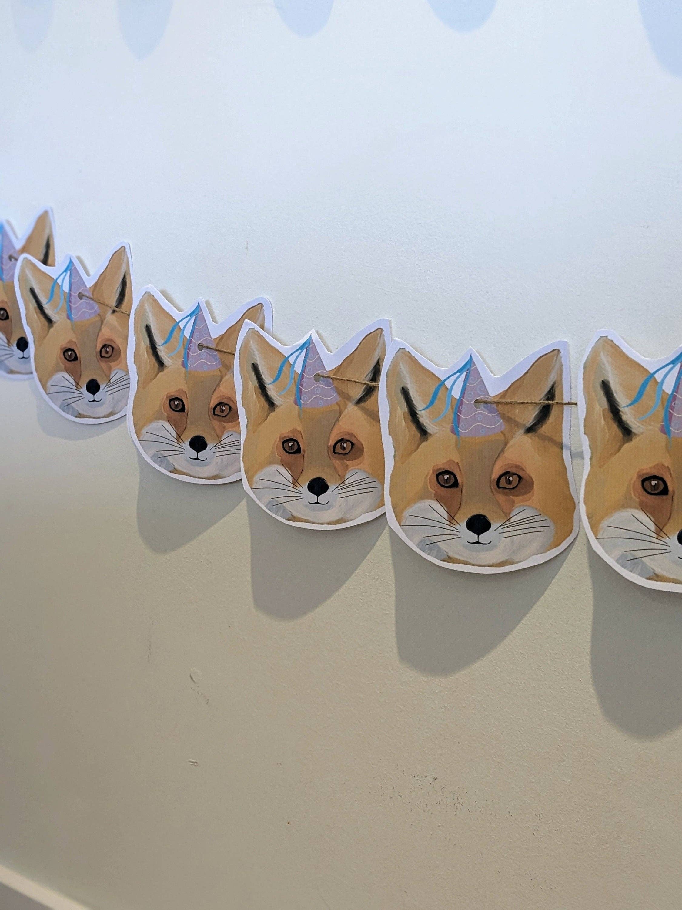 Sazzlebybell - Wholesale Party Sign/Banner - Party fox card bunting/ decor/ funny