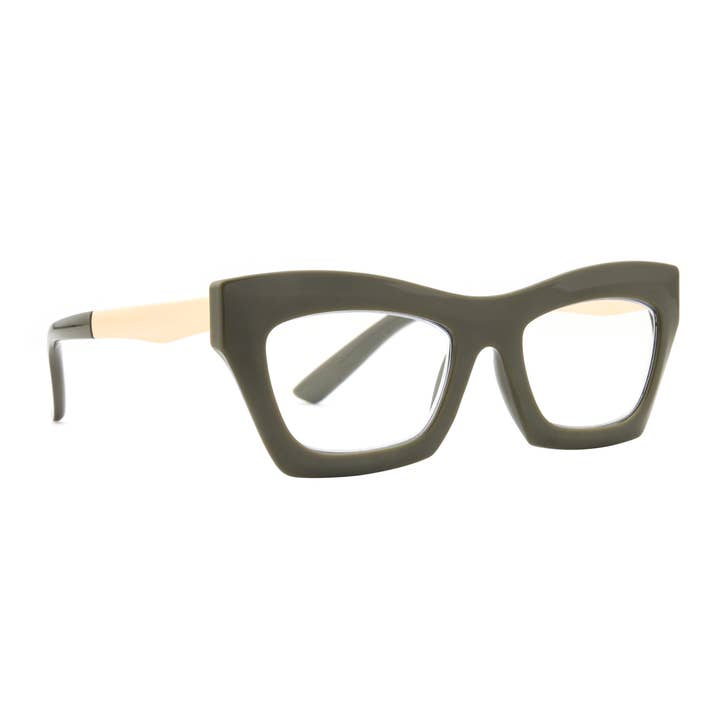 Ryan Simkhai Eyeshop - Wholesale Eyeglasses - Women's - ALEXA | Hunter Green | Gold | Blue Light