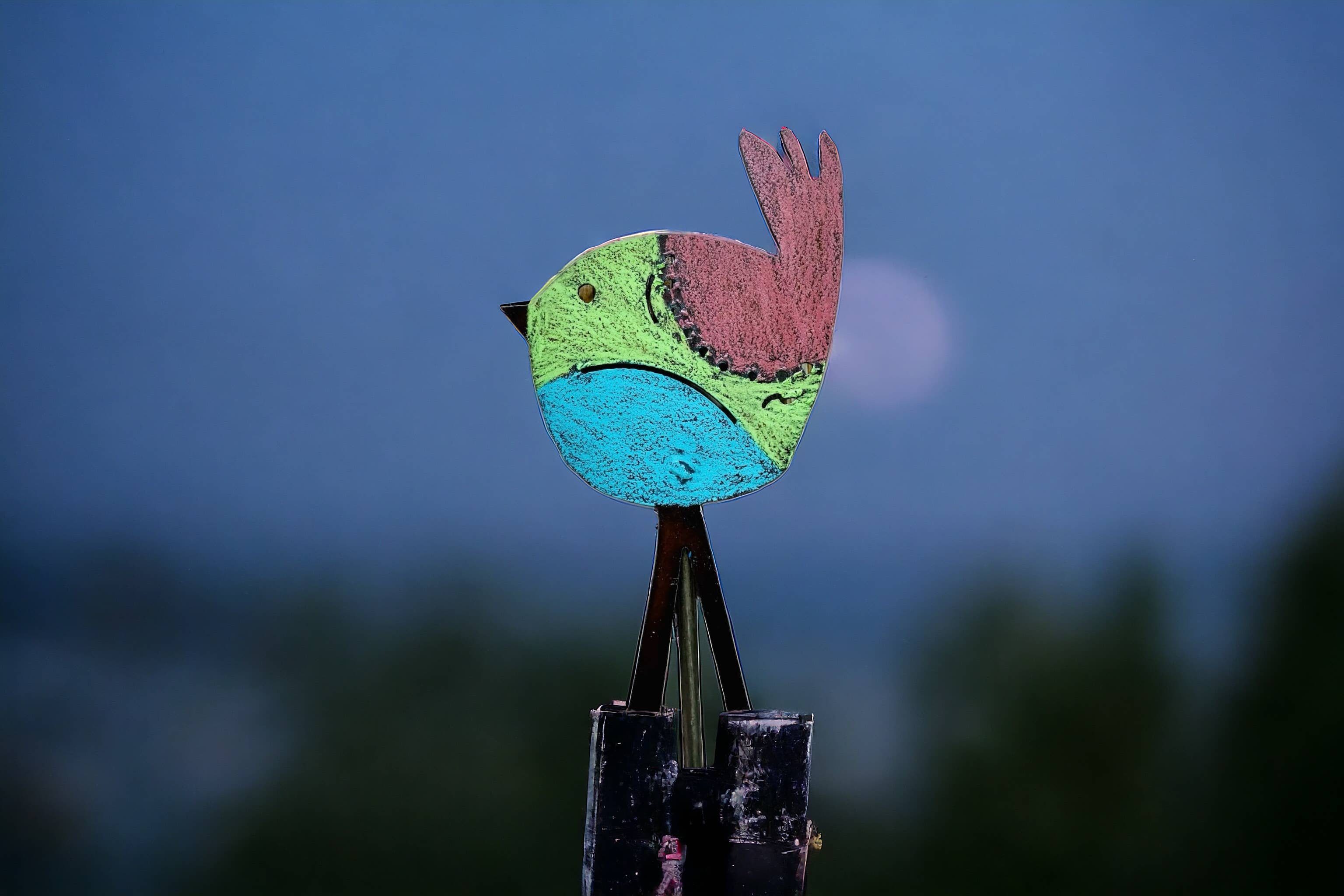 Whimsies - Vendita all'ingrosso Paletti da giardino/prato - Picchetto per piante da giardino Uccello Picchetto da giardino Primavera all'aperto Patio Scintilla2