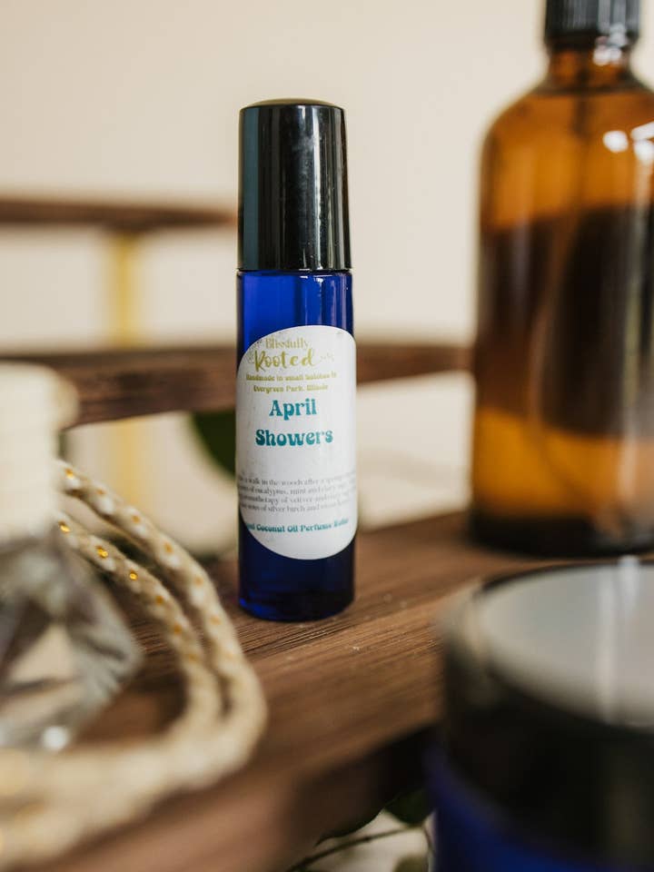 April Showers 10mL Coconut Oil Roller for wholesale by Blissfully Rooted LLC