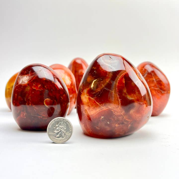 Pelham Grayson Rose - Wholesale Spiritual Stone/Crystal - Carnelian | Freeform Statue | 70-100mm | Madagascar
