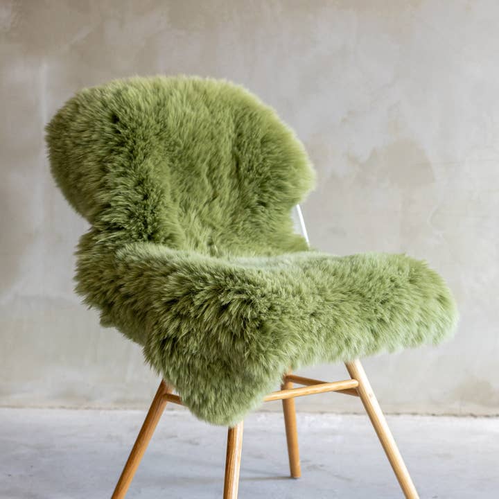 Pelle di pecora verde muschio per la vendita all'ingrosso da parte di Van Buren