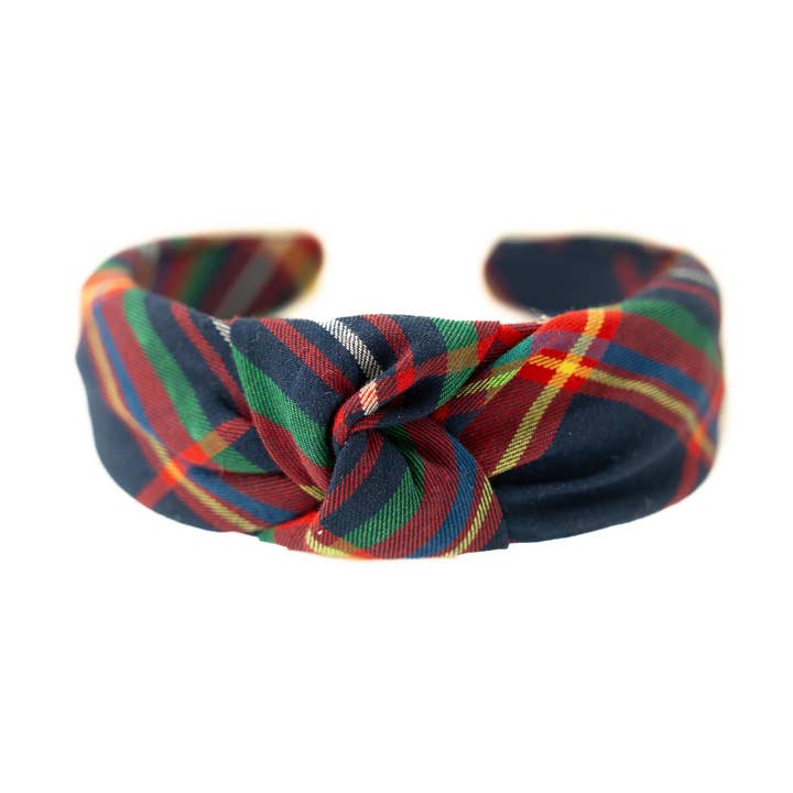Whistler Plaid Knotted Headband for wholesale by Boon Ties