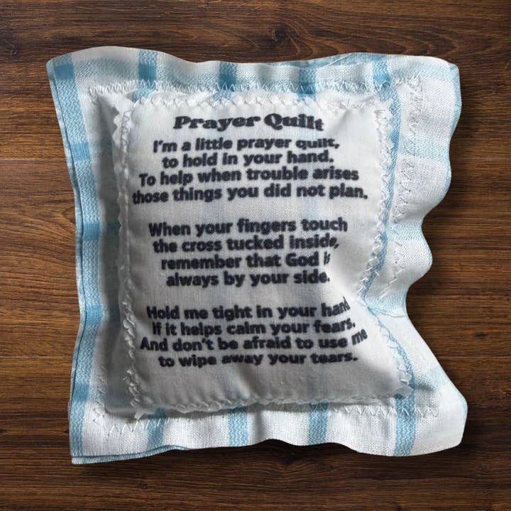 Prayer Quilt – Peaceful Blue for wholesale by Bayou Born
