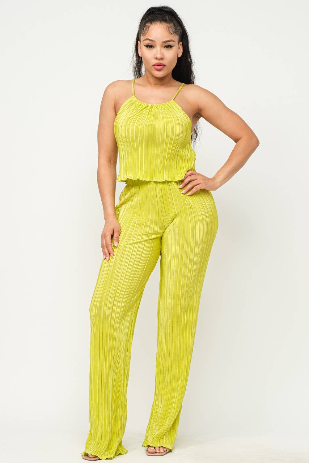 Boswell - Venta al por mayor Conjuntos de top y pantalón (NO para estar en casa) - Mujer - Conjunto de tirantes y pantalones Bodre Crop3