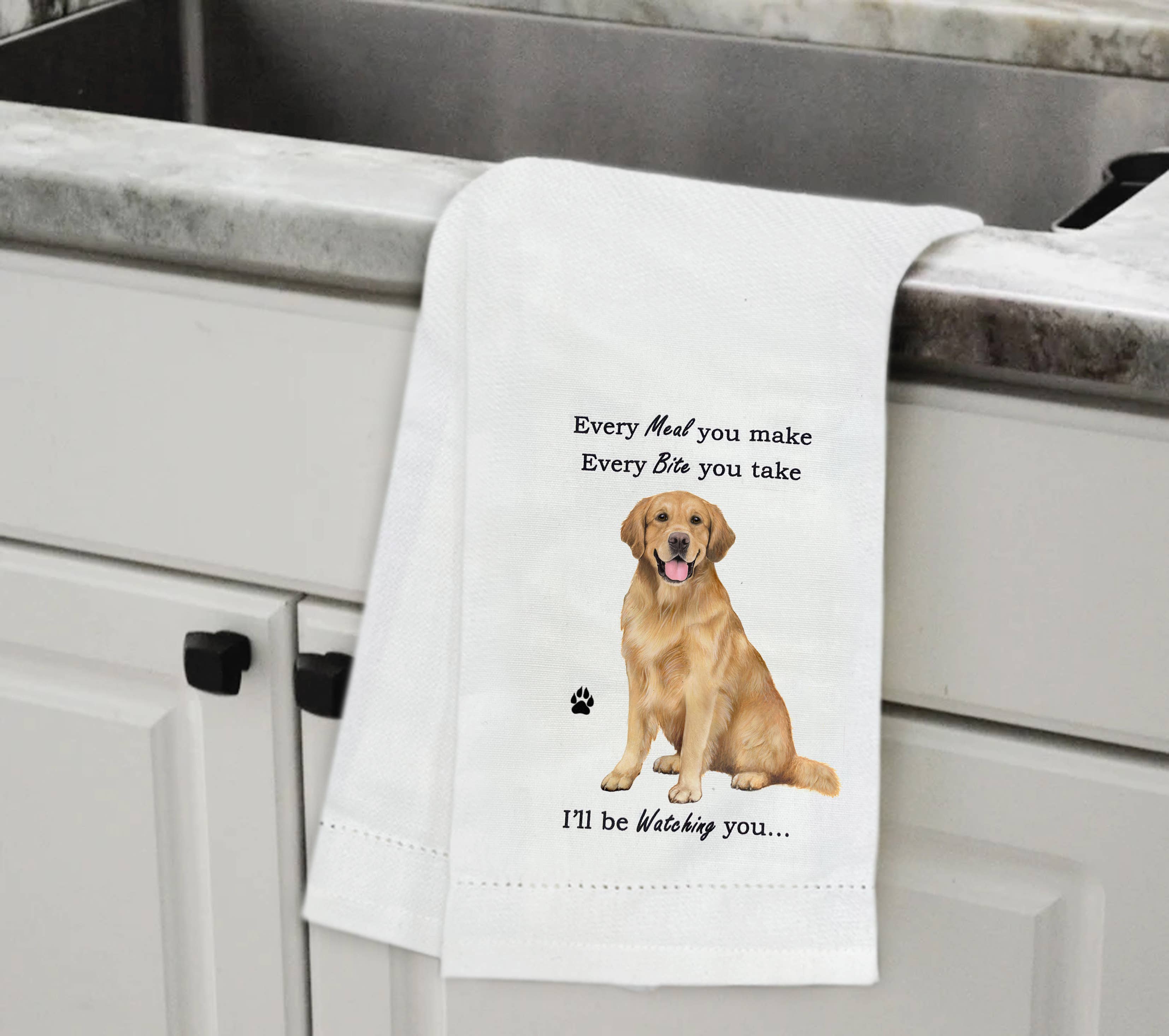 E&S Pets - Wholesale Tea Towel - Golden Retriever Kitchen Towel3