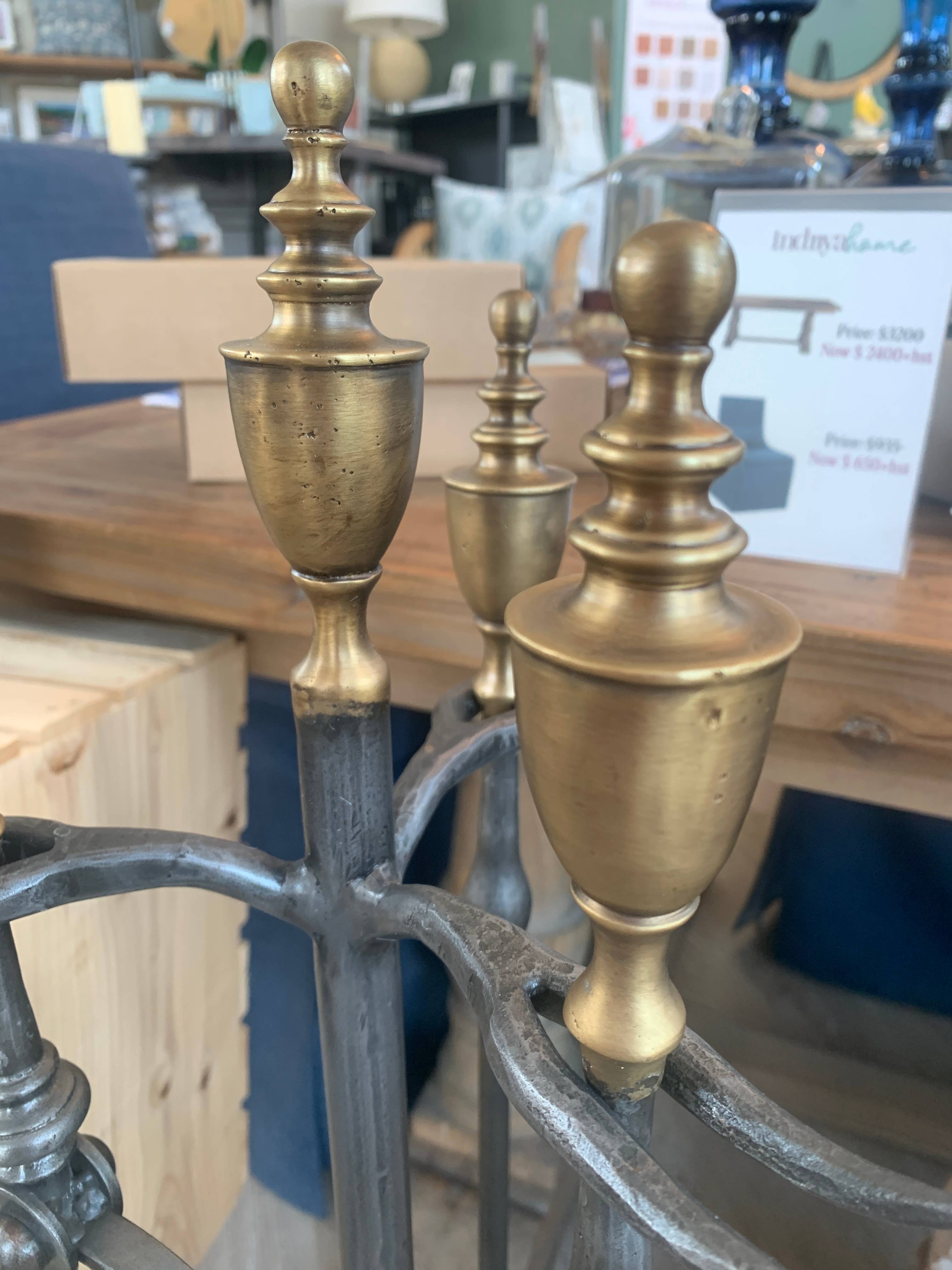 Indriya Home - Wholesale Fireplace Mantel - Fireplace Tools Hearth Luxe – Brass & Old Cast Iron 1