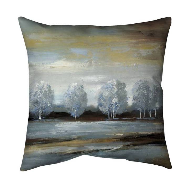 Paisagem cinza | Travesseiro interno 18 “x 18" por atacado de BEGIN HOME DECOR