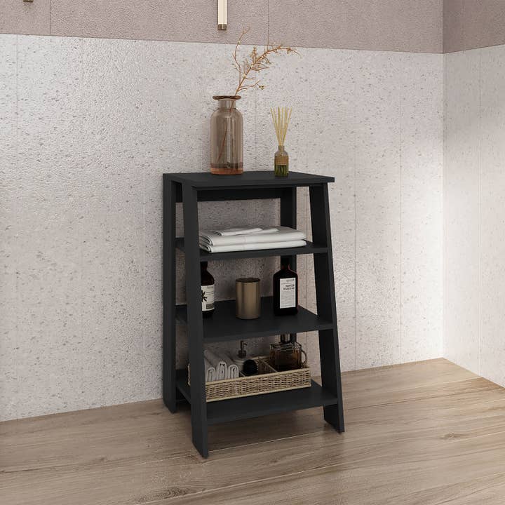 TUHOME FURNITURE – wholesale Free-standing shelf – Bathbi 30" High 4-Tier Ladder Shelf Organizer for Bathroom, Side Table, Living room1