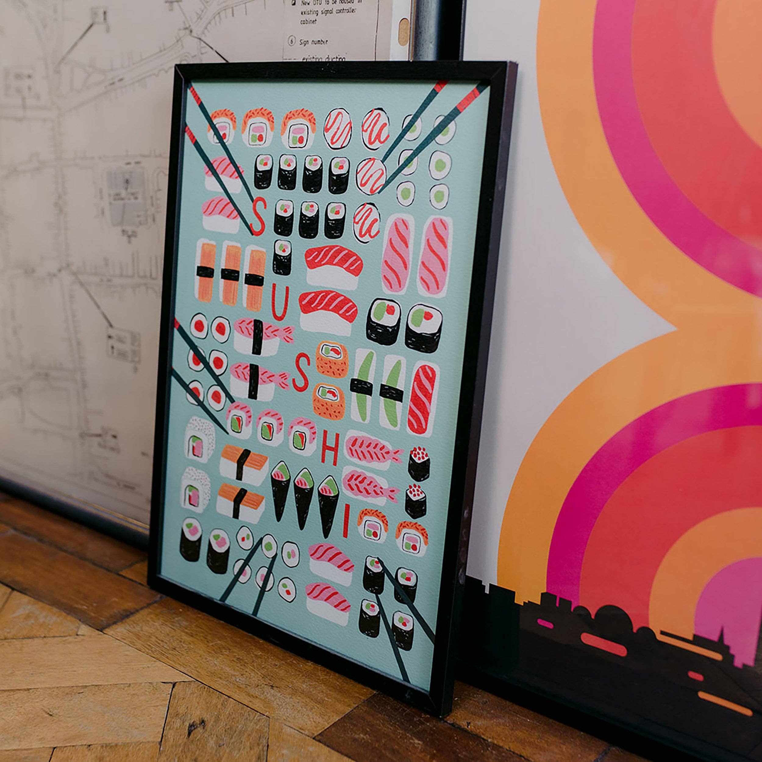 Laura Barnes Wholesale Ltd – wholesale Art print – Sushi Food Art Print1