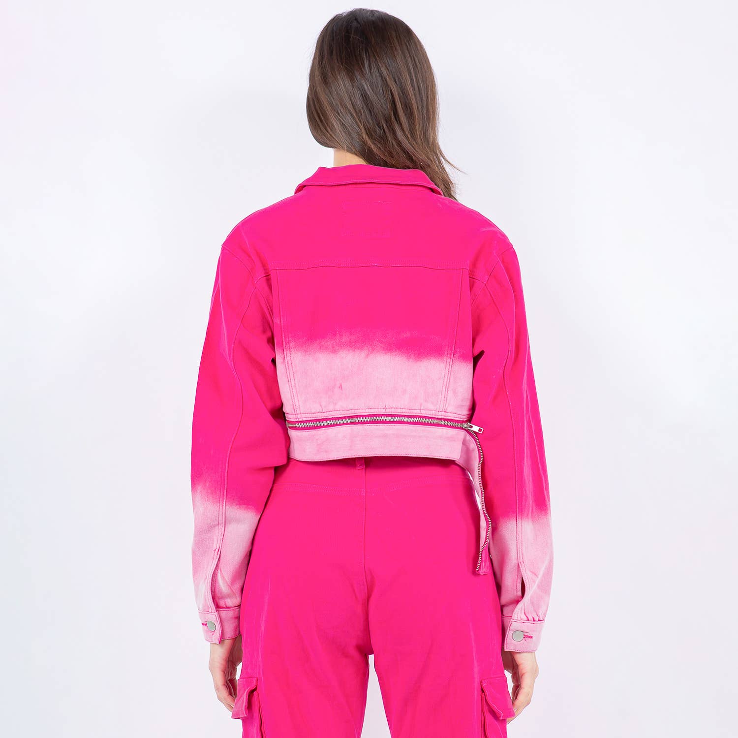 American Bazi – wholesale Jacka - Dam – OMBRE TVÄTTAD DRAGKEDJA TRIM JACKOR-RJK92554