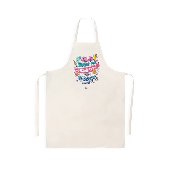 Avental de linho - Prof. Obrigado por nos ensinar por atacado de STAR WAY, S.L. | MrCool