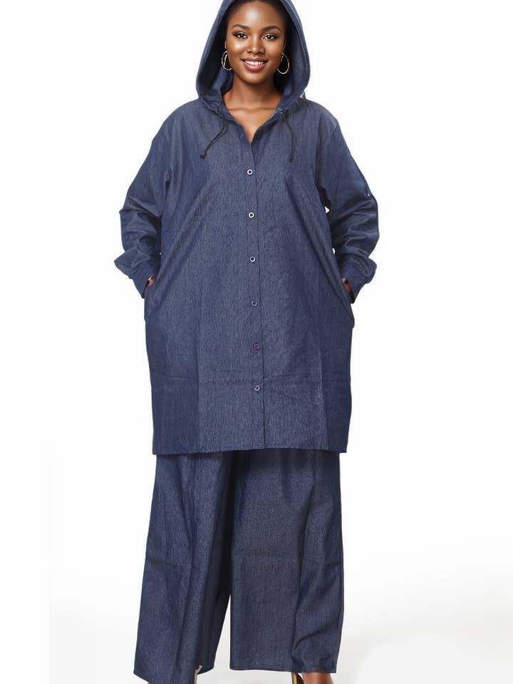 7847 - Completo 2 pezzi con felpa con cappuccio e pantaloni stampati 100% cotone per la vendita all'ingrosso da parte di KaraChic